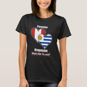 Peruanische uruguayische Herzflags - Was nicht zur T-Shirt