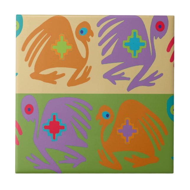 Peruanische Vögel Fliese (Vorderseite)