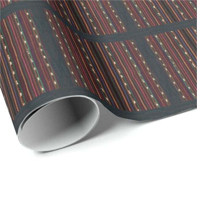 Peruanischer Inka-spinnende Entwurfs-Streifen Geschenkpapier (Rolleneckpunkt)
