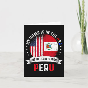 Peruanisches amerikanisches Patriot Herz ist von P Karte