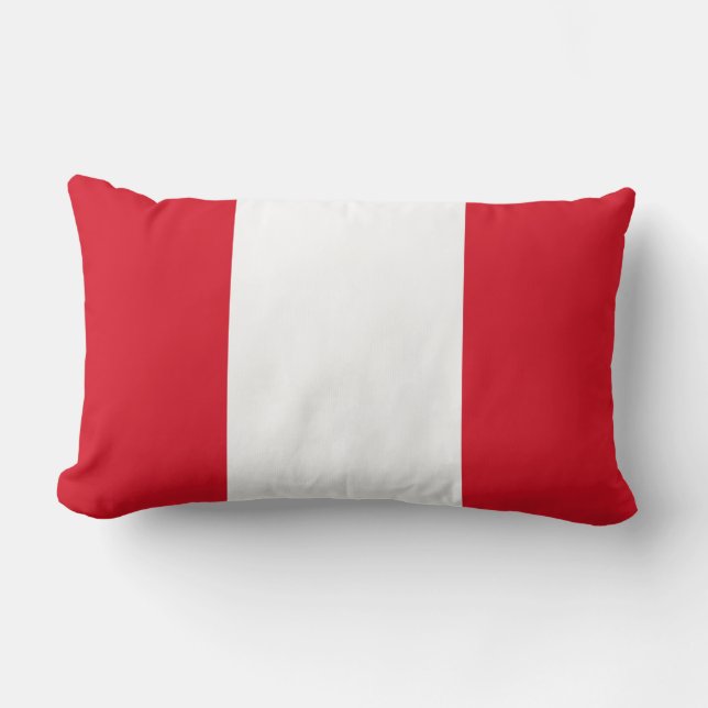 Peruanisches Flaggenkissen Lendenkissen (Vorderseite)
