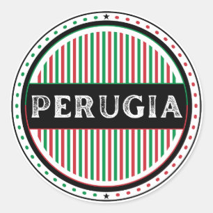 Perugia City Pride Emblem – Italienische Identität Runder Aufkleber