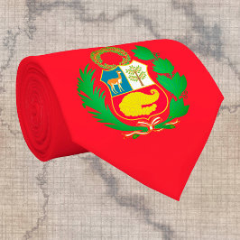Peruvian flag & Peru, emblem business fashion Krawatte