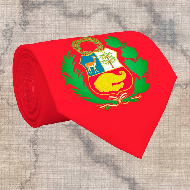 Peruvian flag & Peru, emblem business fashion Krawatte (Von Creator hochgeladen)