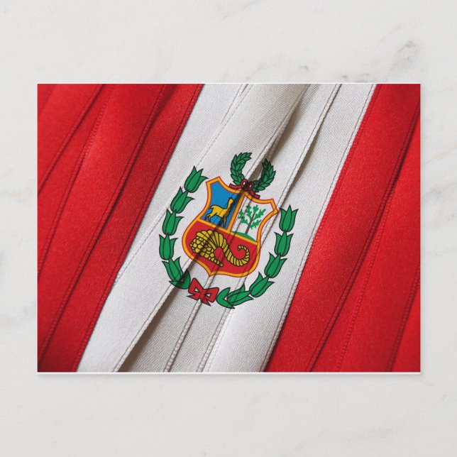 PERUVIAN-Flagge Postkarte (Vorderseite)