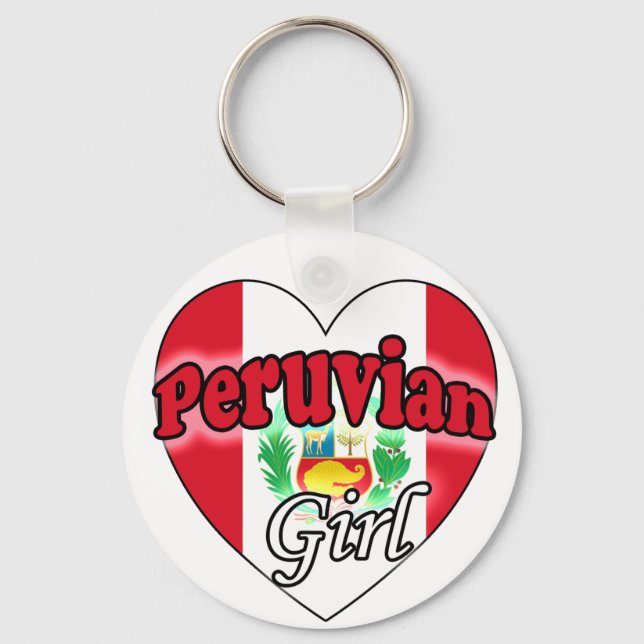 Peruvian Girl Schlüsselanhänger (Vorderseite)