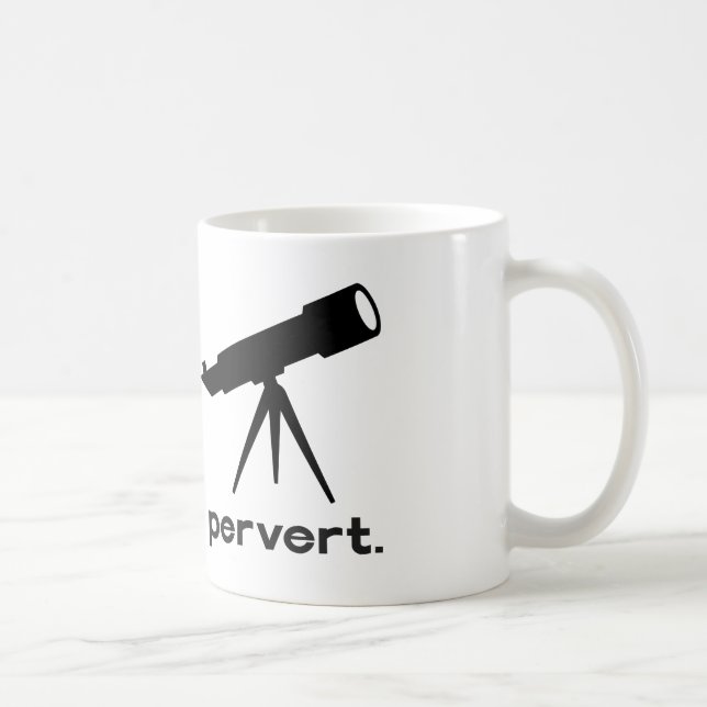 Pervertieren mit Telescope Funny Parody Spaß Kaffeetasse (Rechts)