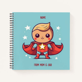 PERZONALISIERTES SUPER HERO NOTEBOOK NOTIZBUCH