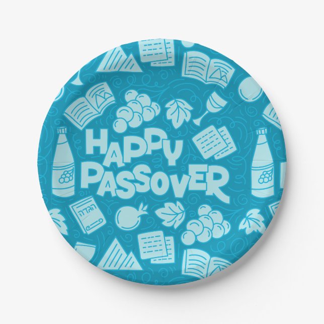 Pesach-Papierplatte Pappteller (Vorderseite)