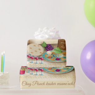 Pesach Seder Kosher sechs verschiedene Pessach-Leb Geschenkpapier