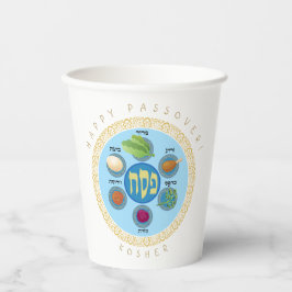 Pesach Seder Kosher sechs verschiedene Pessach-Leb Pappbecher