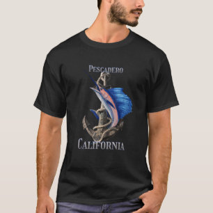 Pescadero Kalifornien Schwertfisch Marlin Ozean An T-Shirt