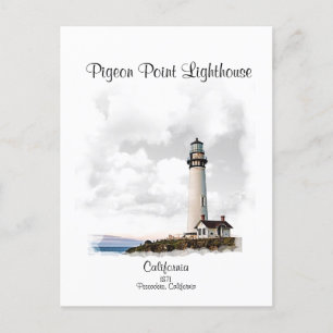 PESCADERO POINT LIGHTHOUSE - POSTCARD POSTKARTE