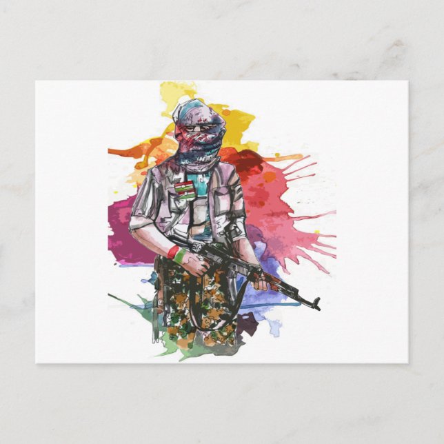 Peshmerga Freedom Warrior.png Postkarte (Vorderseite)