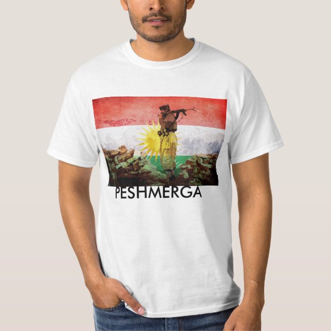 Peshmerga KURDISCHE FREIHEITS-KÄMPFER T-Shirt (Vorderseite)