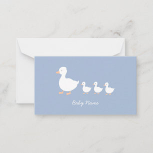 Pesonalized Baby Duckling Merci Cartes de notes