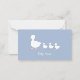 Pesonalized Baby Duckling Vielen Dank Hinweis Kart Mitteilungskarte