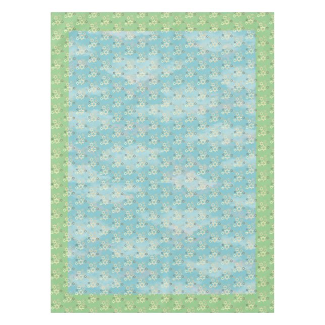 Pessach Blau und Grüner Stern von David Tischdecke (Vorderseite)