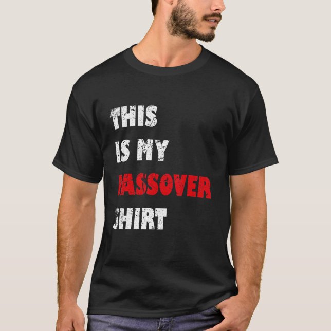 Pessach Dies ist mein Pessach Retro Seder jüdisch  T-Shirt (Vorderseite)