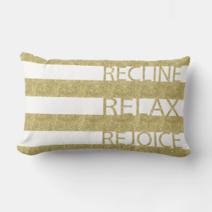 Pessach Gold Kissen "Recline, Relax, Freude"