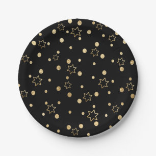 Pessach-Gold-Stars Pappteller