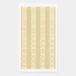 Pessach Handtuch Napkins Recline Relax Gold Serviette