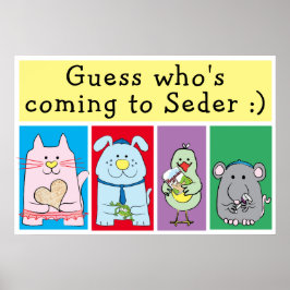 Pessach Haustiere Seder Poster 20 x 24 Matte Finis