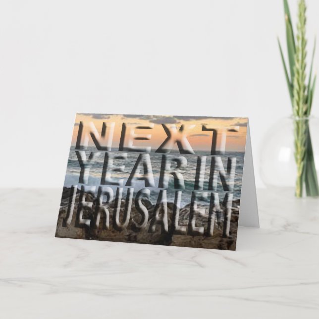 Pessach Jerusalem Beach Grußkarte Karte (Vorderseite)