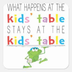 Pessach "Kindertisch" Aufkleber 1 1/2" & 3" rund