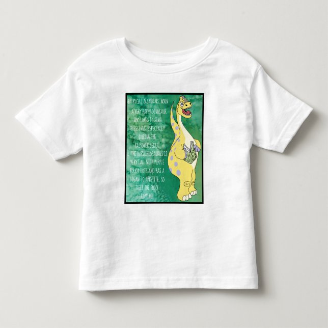 Pessach-Kleinkind definieren Baruchiosaurus Kleinkind T-shirt (Vorderseite)