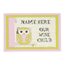 Pessach-Laminiertes Tischset "WISE OWL"
