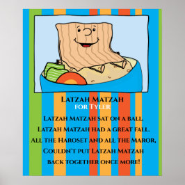 Pessach Latzah Matzah Poster 20 x 24 Matte Finish