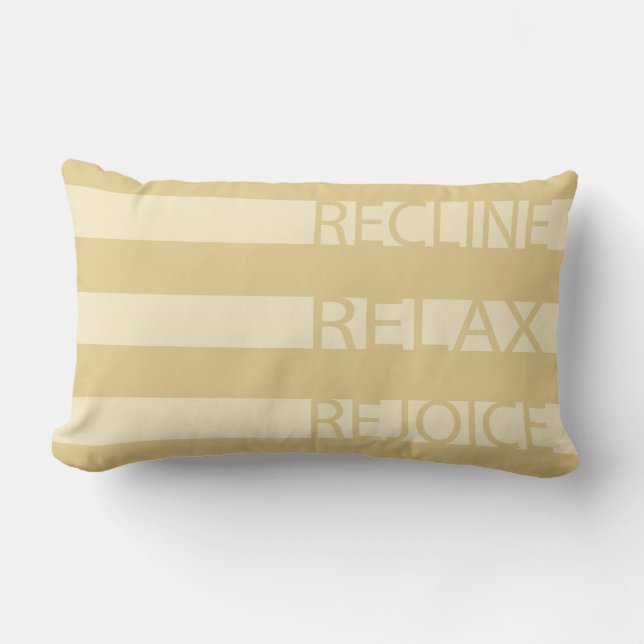 Pessach Lumbar Kissen "Recline, Relax, Freude" (Vorderseite)