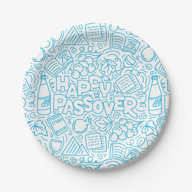 Pessach-Papierplatte Pappteller (Vorderseite)
