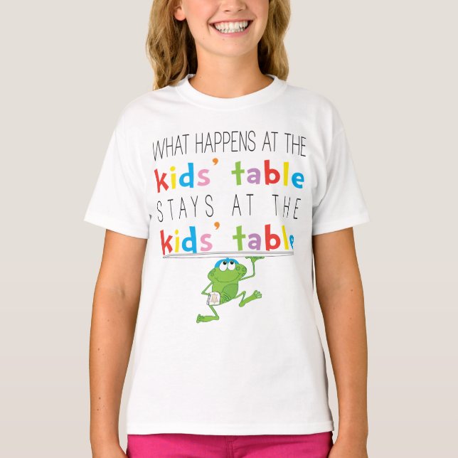 Pessach "Passover Kids' Table" Girls T - Shirt (Vorderseite)