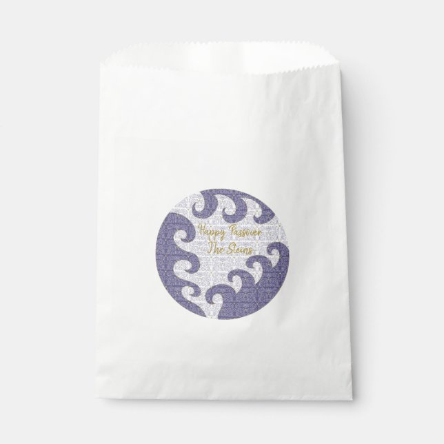 Pessach "Pesach Paisley" Goodie Favor Bag Geschenktütchen (Vorderseite)
