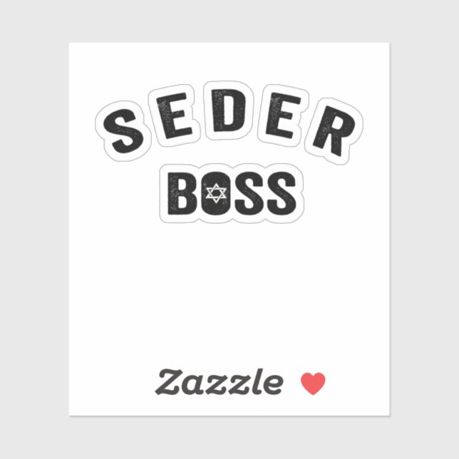 Pessach Seder Boss My Rules Jüdisches Funny Gift Aufkleber (Blatt)