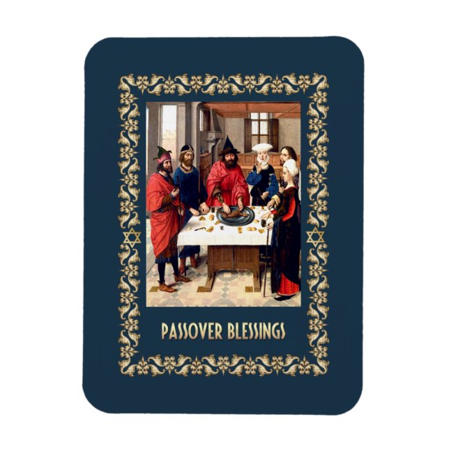 Pessach-Segnungen. Kunsthandwerksmagnete Magnet (Vertikal)
