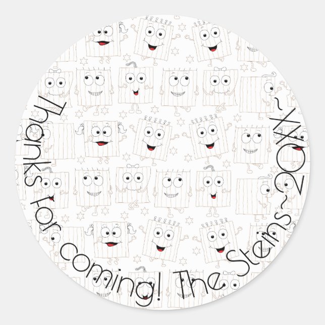 Pessach-Sticker-Circle "Matzah Peeps" Runder Aufkleber (Vorderseite)