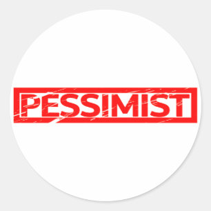 Pessimist-Briefmarke Runder Aufkleber