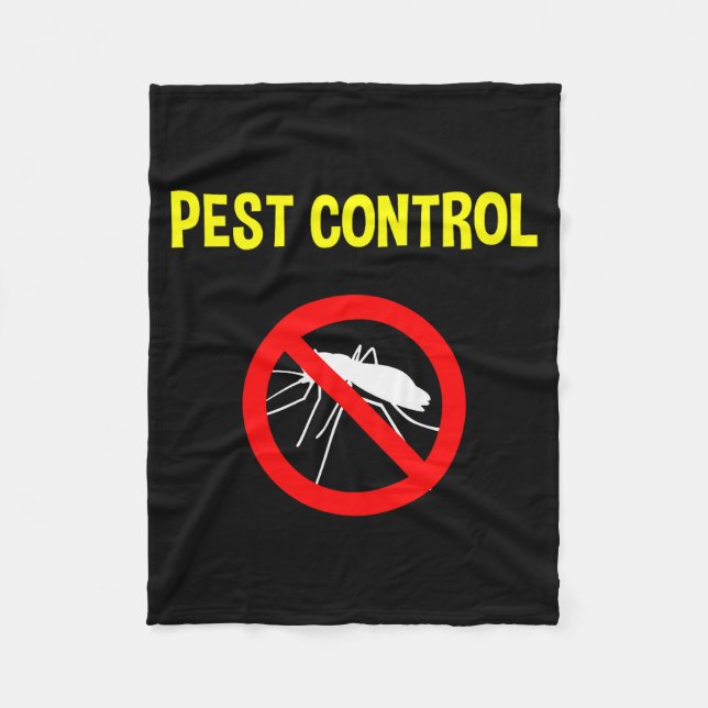 Pest Control Funny Halloween Costume Exterminator  Fleecedecke (Vorderseite)