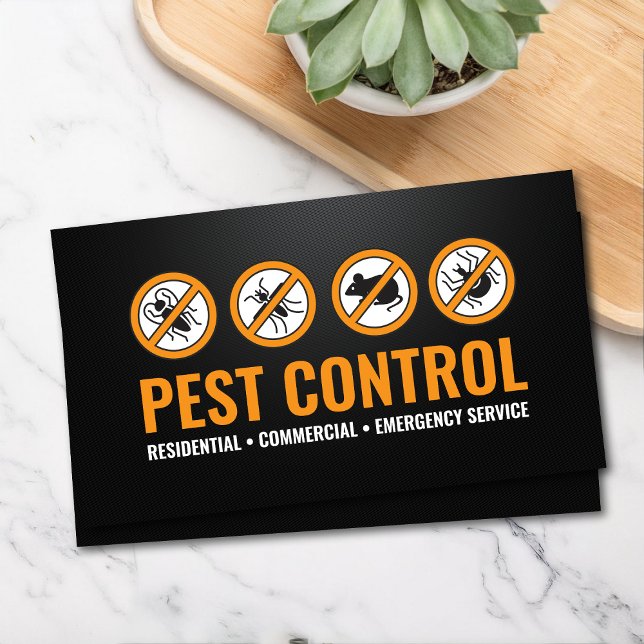 Pest Control Services - Exterminator Business Card Visitenkarte (Von Creator hochgeladen)