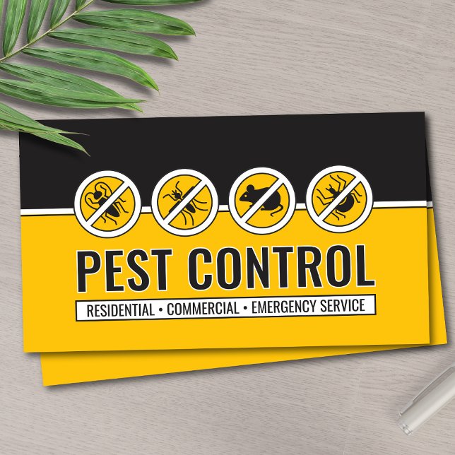 Pest Control Services - Exterminator Business Card Visitenkarte (Von Creator hochgeladen)