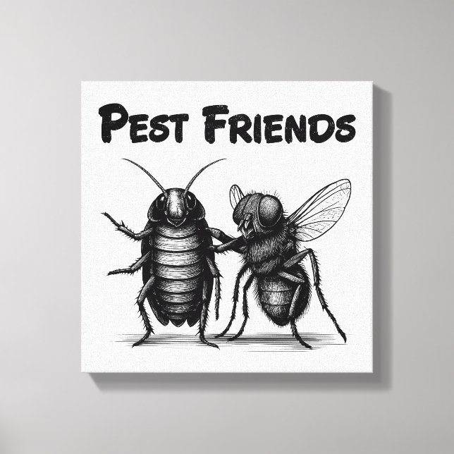 Pest Friends BESTE FREUNDIN Leinwanddruck (Vorderseite)