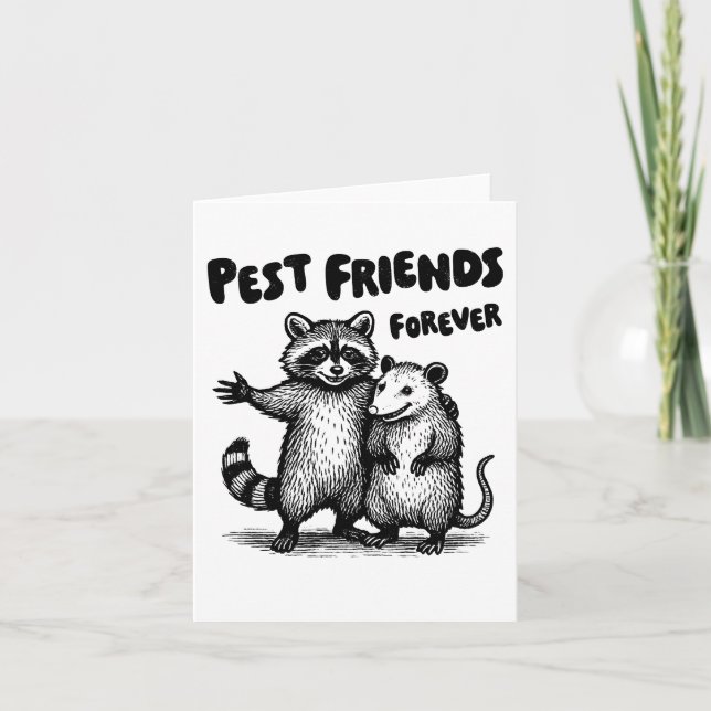 Pest Friends Forever Black Print Karte (Vorderseite)