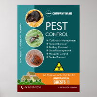 Pest Kontrolle bearbeitbares Poster