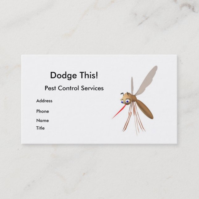 Pest Kontrolle - Funny Mosquito Visitenkarte (Vorderseite)