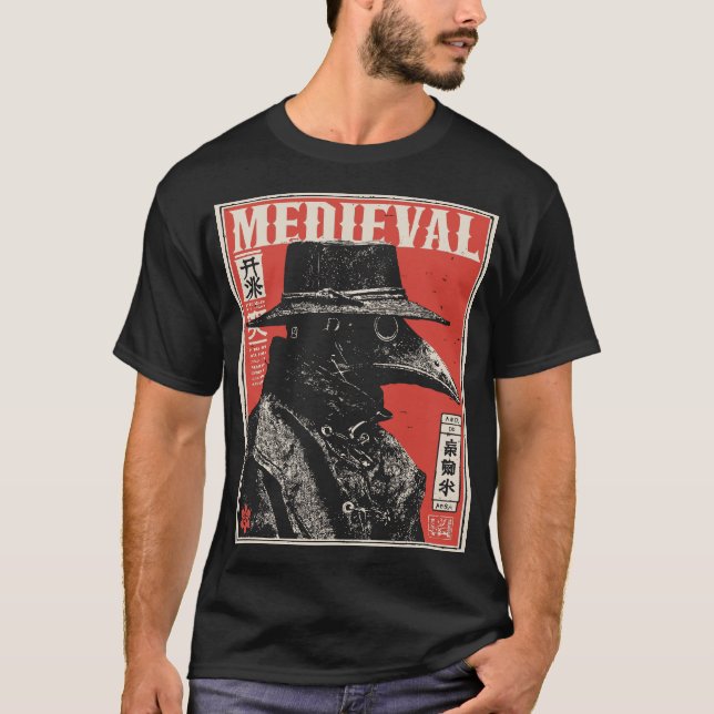 Pestarzt in Rot | gotischer mittelalterlicher Horr T-Shirt (Vorderseite)