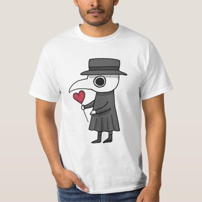 Pestarzt mit Herz-Creepy Niedlich mittelalterlich T-Shirt (Vorderseite)