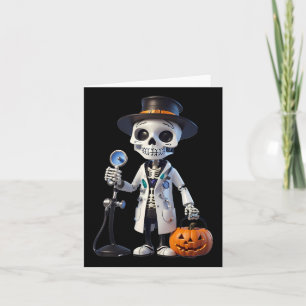 Pestarzt Skeleton Doctor Halloween Paramedian Karte